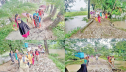 ছয় মাস কাদা মাড়িয়ে স্কুলে যেতে হয় শিশু শিক্ষার্থীদের