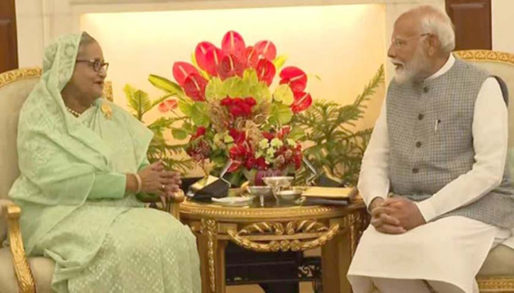 দিল্লিতে মোদির সঙ্গে বৈঠকে শেখ হাসিনা দিল্লিতে মোদির সঙ্গে বৈঠকে শেখ হাসিনা